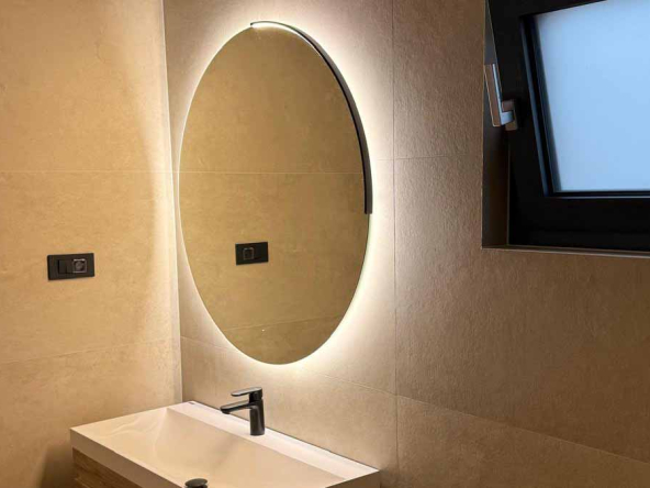 Modern Bathroom with Designer Mirror